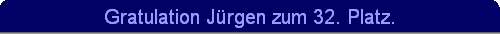 Gratulation J�rgen zum 32. Platz.